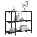 Casa si Gradina - Mobilier - Comode si corpuri - Console - Masuta consola, negru, 102x35x90 cm, lemn compozit - Infinity.ro