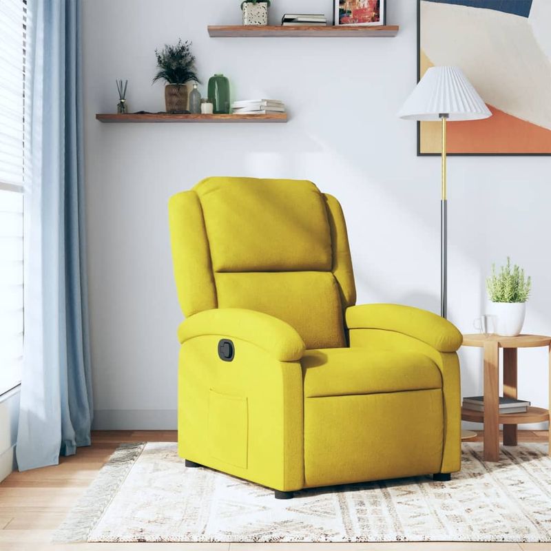 Casa si Gradina - Mobilier - Scaune si fotolii - Fotolii - Fotoliu rabatabil, galben, catifea - Infinity.ro