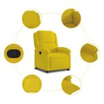 Casa si Gradina - Mobilier - Scaune si fotolii - Fotolii - Fotoliu rabatabil, galben, catifea - Infinity.ro