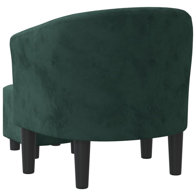 Casa si Gradina - Mobilier - Scaune si fotolii - Fotolii - Fotoliu tip cuva cu taburet, verde inchis, catifea - Infinity.ro