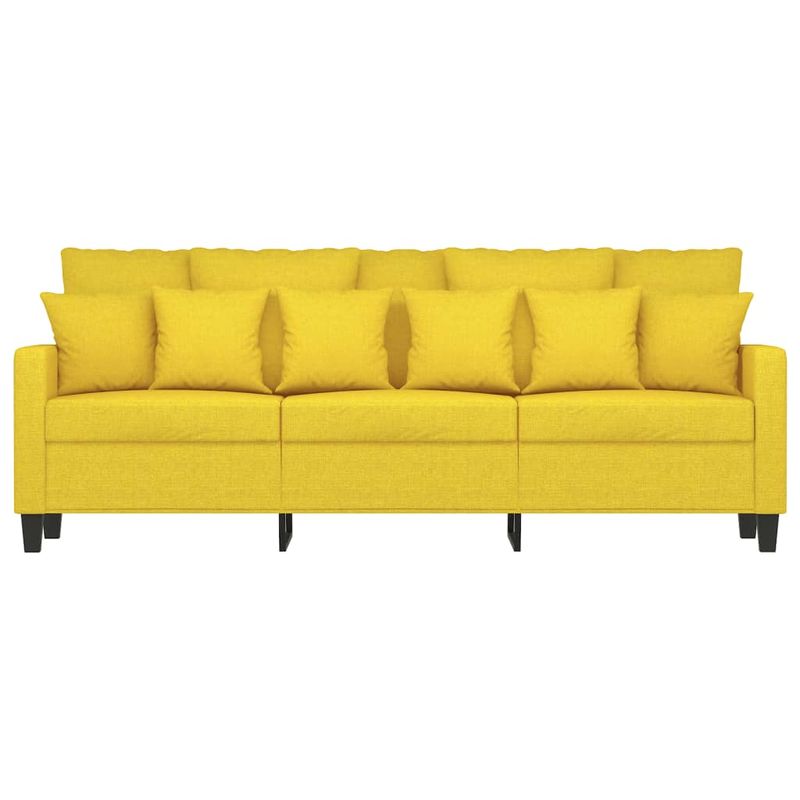 Casa si Gradina - Mobilier - Canapele si coltare - Canapele - Canapea cu 3 locuri, galben deschis, 180 cm, material textil - Infinity.ro