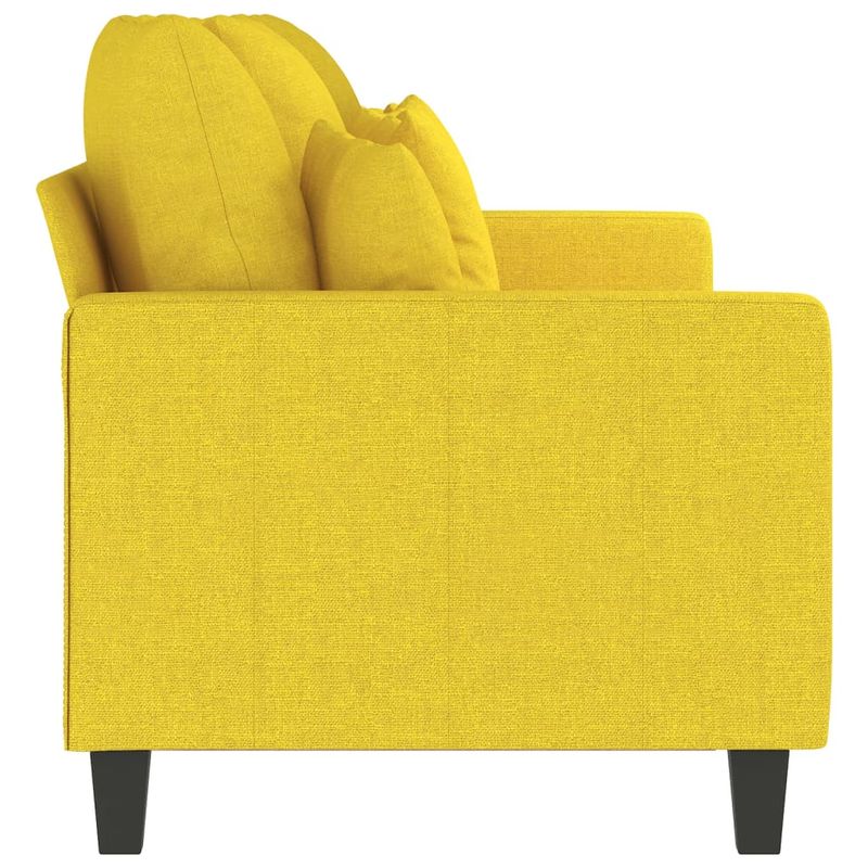 Casa si Gradina - Mobilier - Canapele si coltare - Canapele - Canapea cu 3 locuri, galben deschis, 180 cm, material textil - Infinity.ro