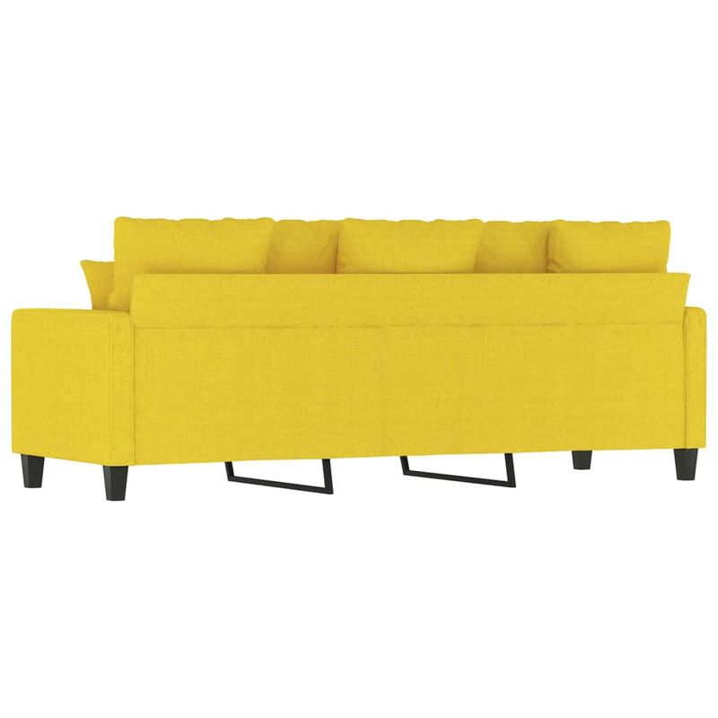 Casa si Gradina - Mobilier - Canapele si coltare - Canapele - Canapea cu 3 locuri, galben deschis, 180 cm, material textil - Infinity.ro