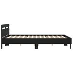 Casa si Gradina - Mobilier - Paturi si accesorii - Paturi - Cadru de pat cu tablie 200x200 cm, negru, lemn prelucrat - Infinity.ro