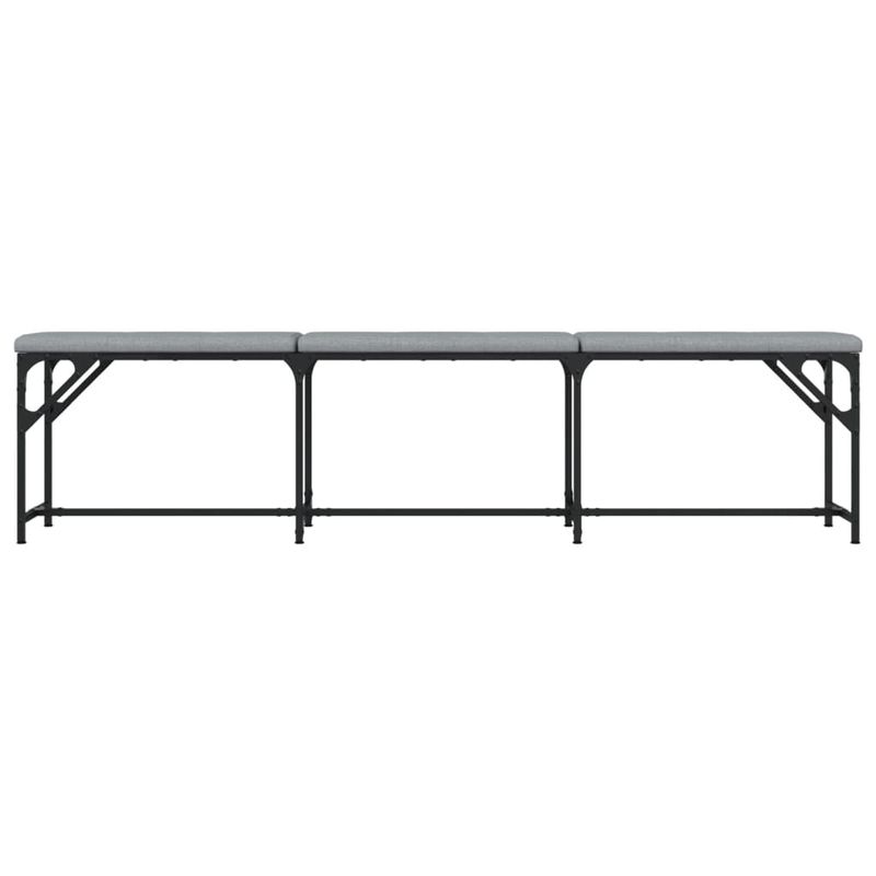 Casa si Gradina - Mobilier - Canapele si coltare - Banchete - Banca de bucatarie, gri deschis, 186x32x45 cm, otel si textil - Infinity.ro