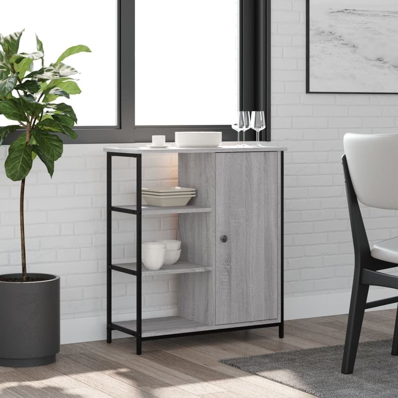 Casa si Gradina - Mobilier - Comode si corpuri - Comode - Servanta, gri sonoma, 70x30x80 cm, lemn prelucrat - Infinity.ro