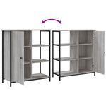 Casa si Gradina - Mobilier - Comode si corpuri - Comode - Servanta, gri sonoma, 70x30x80 cm, lemn prelucrat - Infinity.ro