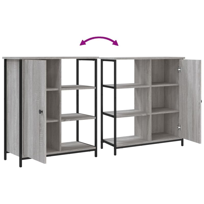 Casa si Gradina - Mobilier - Comode si corpuri - Comode - Servanta, gri sonoma, 70x30x80 cm, lemn prelucrat - Infinity.ro