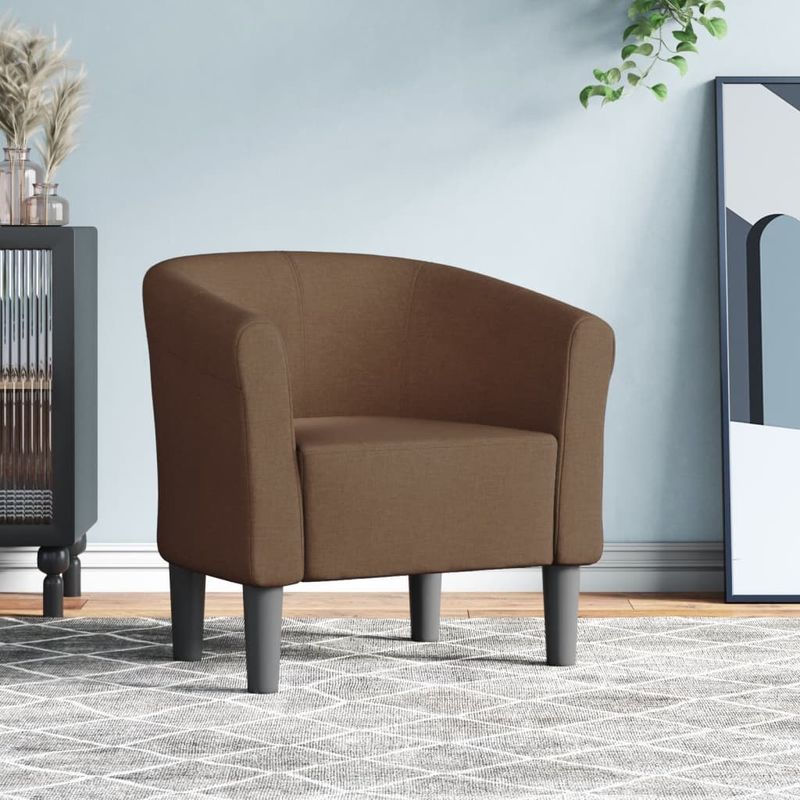 Casa si Gradina - Mobilier - Scaune si fotolii - Fotolii - Fotoliu tip cuva, maro, material textil - Infinity.ro