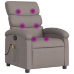 Ingrijire personala si Cosmetice - Sanatate si wellness - Articole wellness - Fotolii de masaj - Fotoliu de masaj rabatabil, gri taupe, material textil - Infinity.ro