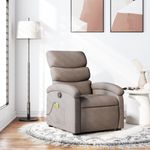 Ingrijire personala si Cosmetice - Sanatate si wellness - Articole wellness - Fotolii de masaj - Fotoliu de masaj rabatabil, gri taupe, material textil - Infinity.ro