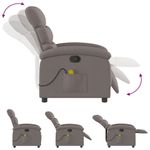 Ingrijire personala si Cosmetice - Sanatate si wellness - Articole wellness - Fotolii de masaj - Fotoliu de masaj rabatabil, gri taupe, material textil - Infinity.ro