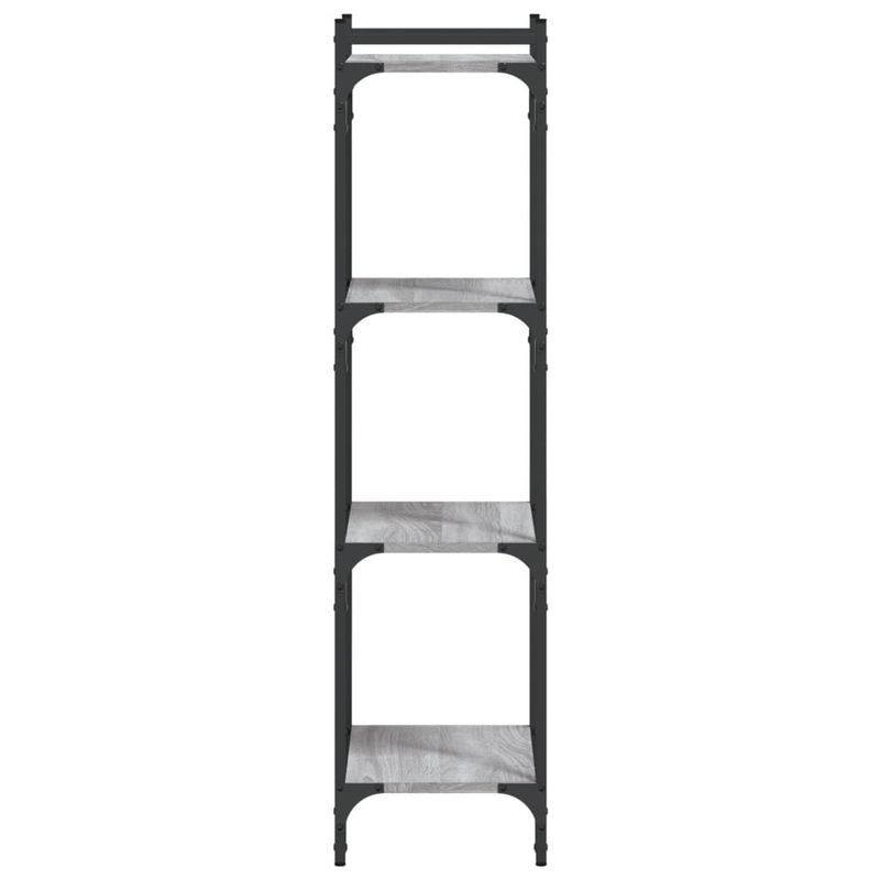 Casa si Gradina - Mobilier - Biblioteci si rafturi - Biblioteci - Biblioteca cu 4 niveluri gri sonoma 40x30x120 cm lemn prelucrat - Infinity.ro