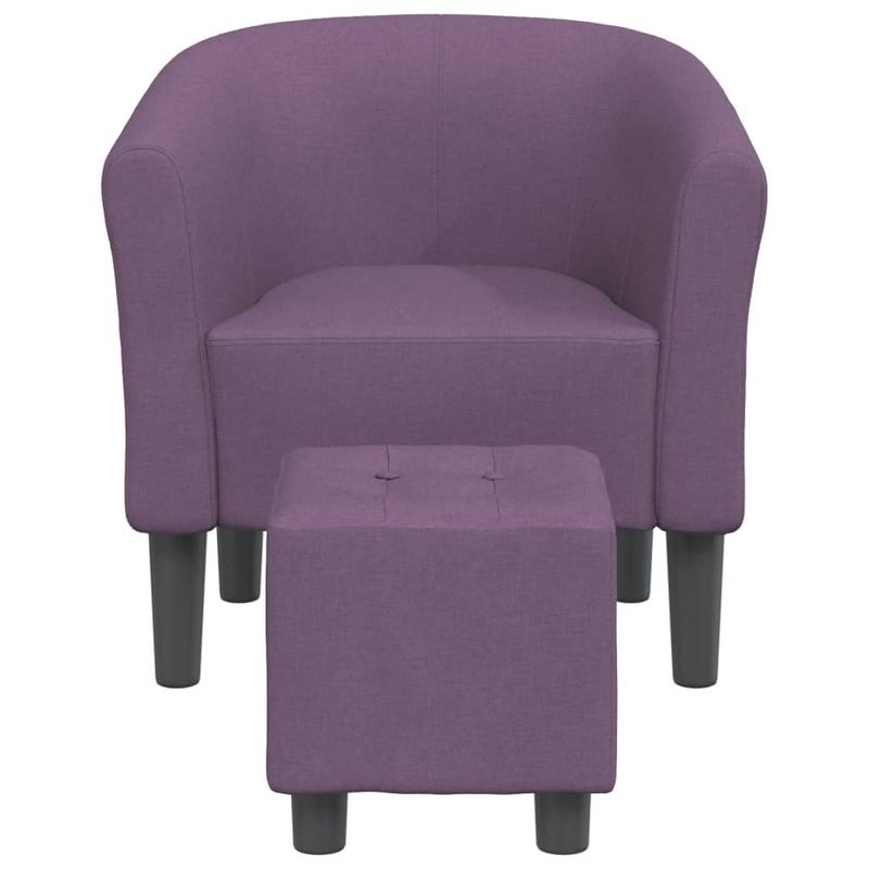 Casa si Gradina - Mobilier - Scaune si fotolii - Fotolii - Fotoliu tip cuva cu taburet, violet, material textil - Infinity.ro