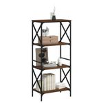 Casa si Gradina - Mobilier - Biblioteci si rafturi - Biblioteci - Biblioteca 4 niveluri, stejar maro 59x35x132 cm, lemn prelucrat - Infinity.ro
