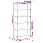 Casa si Gradina - Mobilier - Biblioteci si rafturi - Biblioteci - Biblioteca cu 6 niveluri, negru, 80x30x188 cm, lemn prelucrat - Infinity.ro