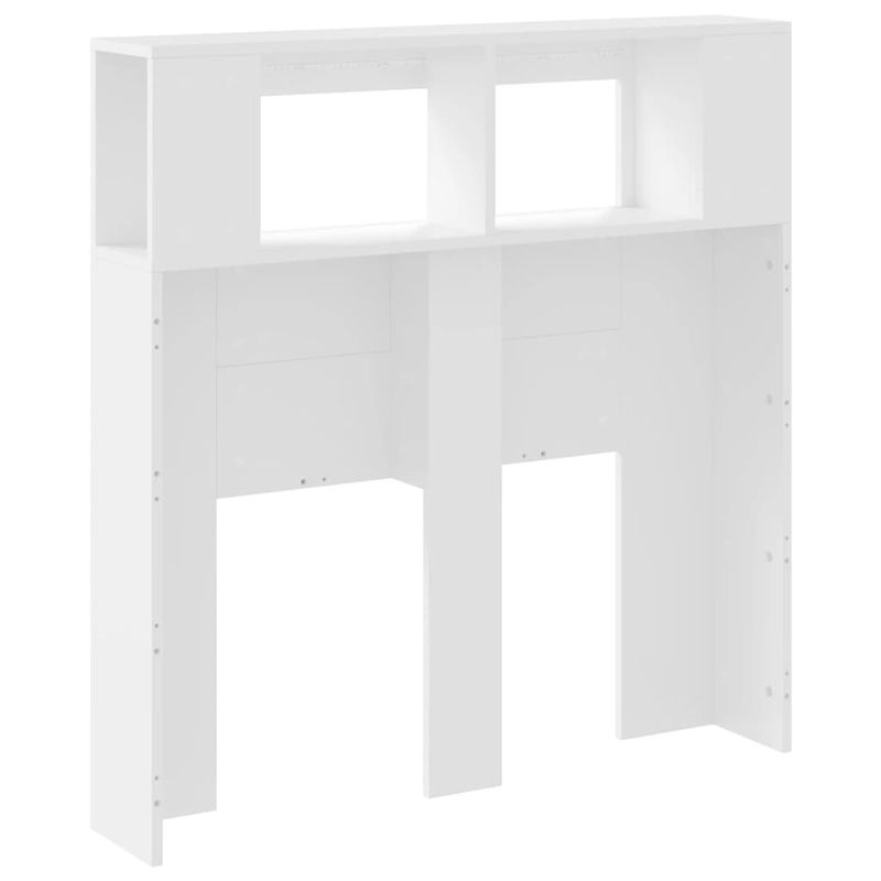 Casa si Gradina - Mobilier - Paturi si accesorii - Accesorii paturi - Tablie de pat cu LED, alb, 100x18,5x103,5 cm, lemn - Infinity.ro