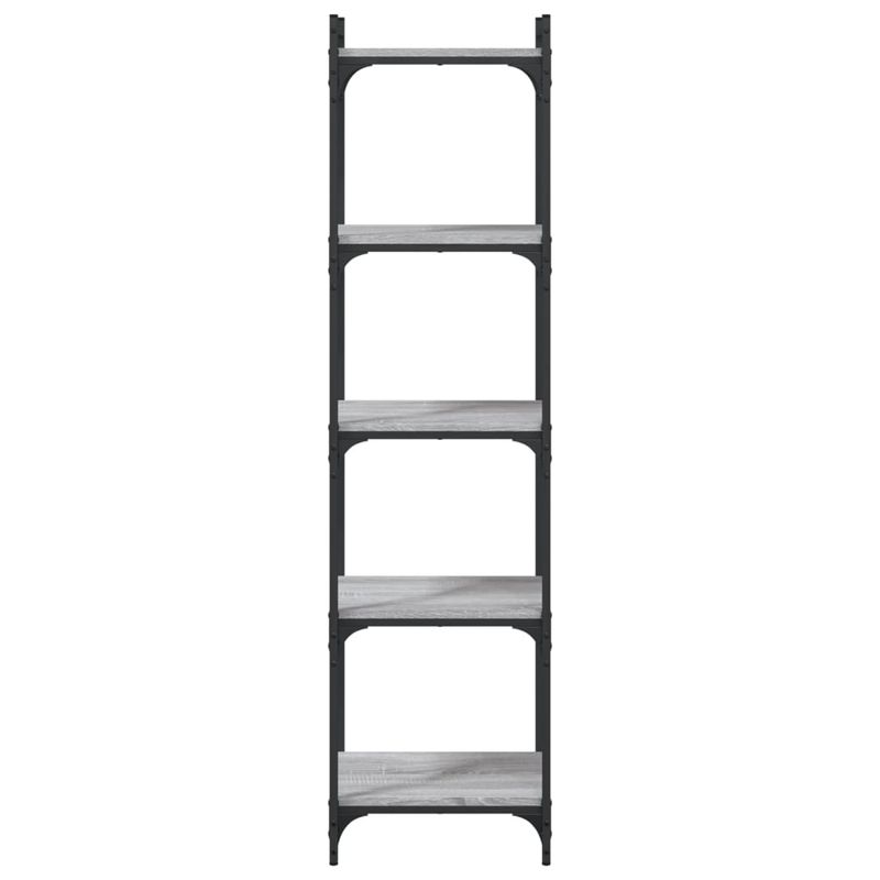 Casa si Gradina - Mobilier - Biblioteci si rafturi - Biblioteci - Biblioteca cu 5 niveluri gri sonoma 40x30x154 cm lemn prelucrat - Infinity.ro