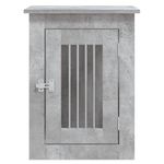 Petshop - Accesorii petshop - Culcusuri si custi - Custi interior si exterior - Lada pentru caini, gri beton, 45x62x59 cm, lemn prelucrat - Infinity.ro
