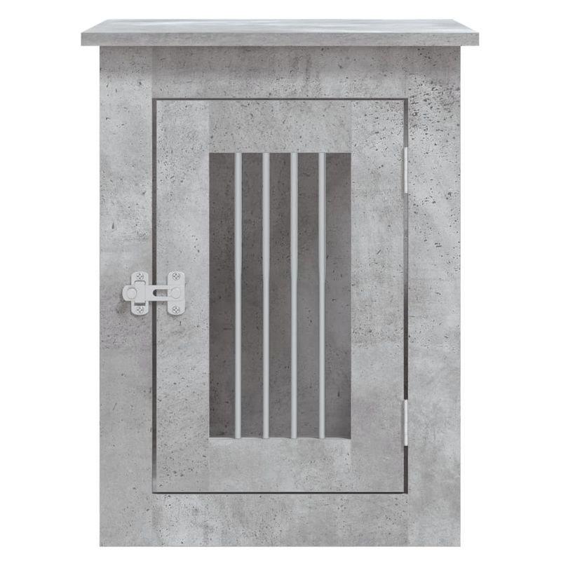 Petshop - Accesorii petshop - Culcusuri si custi - Custi interior si exterior - Lada pentru caini, gri beton, 45x62x59 cm, lemn prelucrat - Infinity.ro