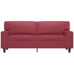 Casa si Gradina - Mobilier - Canapele si coltare - Canapele - Canapea cu 2 locuri, rosu vin, 140 cm, piele ecologica - Infinity.ro