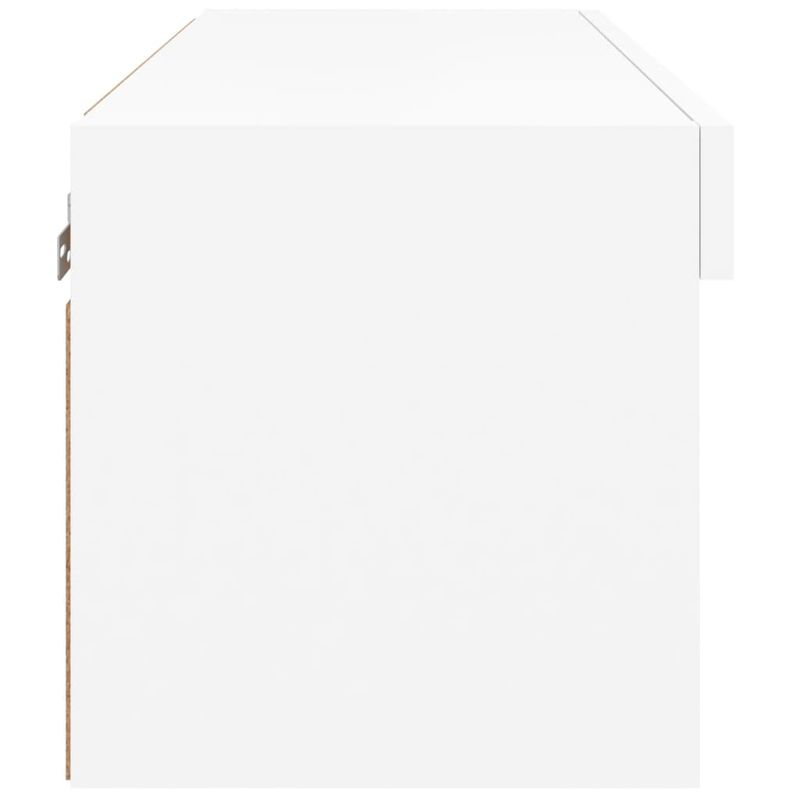 Casa si Gradina - Mobilier - Comode si corpuri - Comode - Comoda TV cu lumini LED, alb, 60x30x30 cm - Infinity.ro