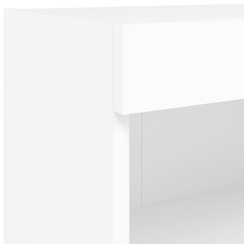 Casa si Gradina - Mobilier - Comode si corpuri - Comode - Comoda TV cu lumini LED, alb, 60x30x30 cm - Infinity.ro