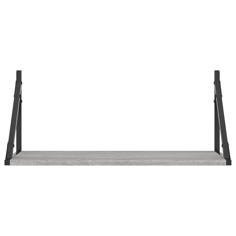 Casa si Gradina - Mobilier - Biblioteci si rafturi - Rafturi - Rafturi de perete, 2 buc., gri sonoma, 60x25x25,5 cm, lemn - Infinity.ro