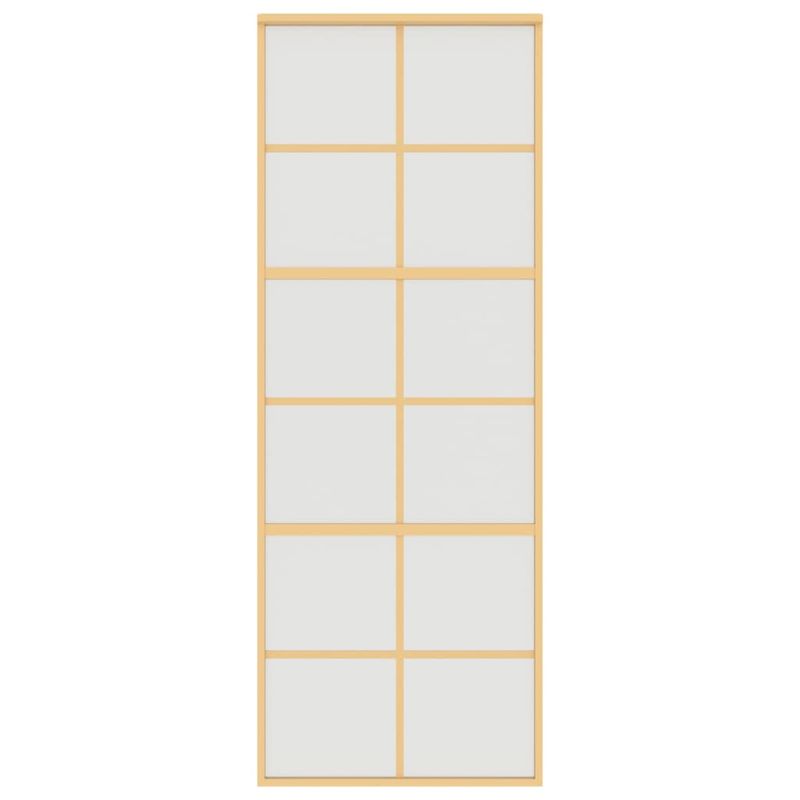 Casa si Gradina - Constructii - Usi interior, exterior si garaj - Usi garaj - Usa glisanta, auriu, 76x205 cm, sticla ESG mata si aluminiu - Infinity.ro