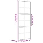 Casa si Gradina - Constructii - Usi interior, exterior si garaj - Usi garaj - Usa glisanta, auriu, 76x205 cm, sticla ESG mata si aluminiu - Infinity.ro