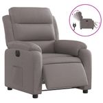 Casa si Gradina - Mobilier - Scaune si fotolii - Fotolii - Fotoliu rabatabil electric, gri taupe, material textil - Infinity.ro