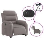 Casa si Gradina - Mobilier - Scaune si fotolii - Fotolii - Fotoliu rabatabil electric, gri taupe, material textil - Infinity.ro