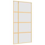 Casa si Gradina - Constructii - Usi interior, exterior si garaj - Usi garaj - Usa glisanta, auriu, 102,5x205 cm, sticla ESG mata si aluminiu - Infinity.ro