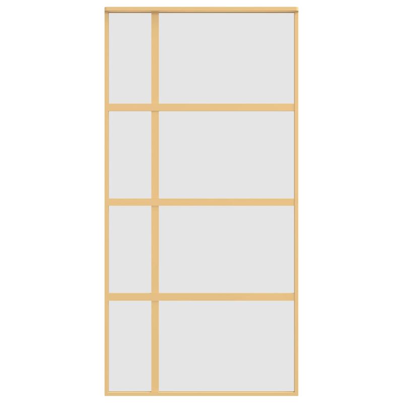 Casa si Gradina - Constructii - Usi interior, exterior si garaj - Usi garaj - Usa glisanta, auriu, 102,5x205 cm, sticla ESG mata si aluminiu - Infinity.ro