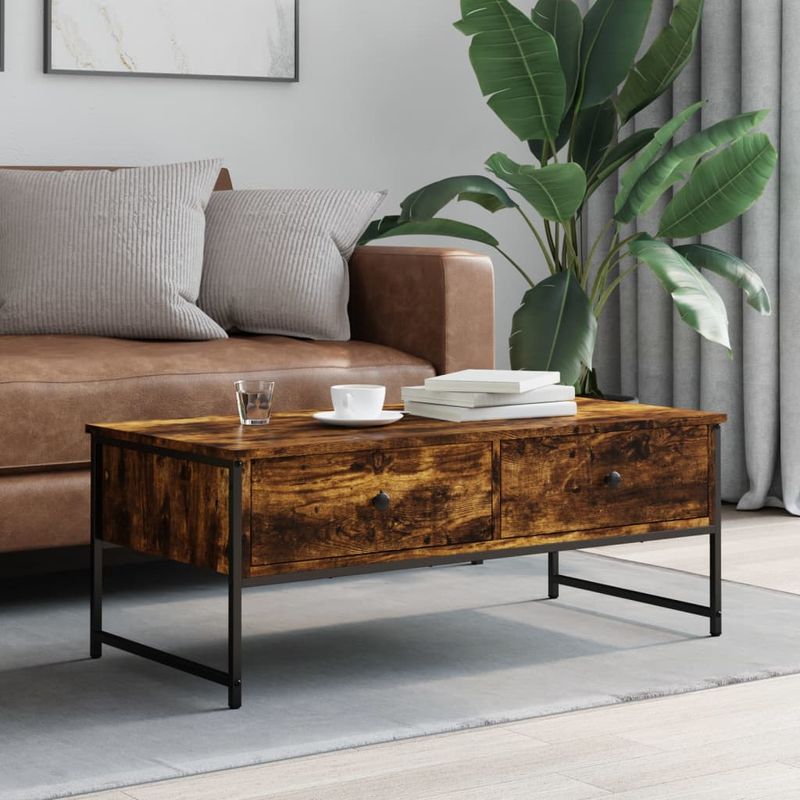 Casa si Gradina - Mobilier - Mese si birouri - Masute de cafea - Masuta de cafea, stejar fumuriu, 101x49x39,5 cm, lemn prelucrat - Infinity.ro