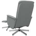 Casa si Gradina - Mobilier - Scaune si fotolii - Fotolii - Fotoliu de relaxare cu taburet, gri deschis, textil - Infinity.ro