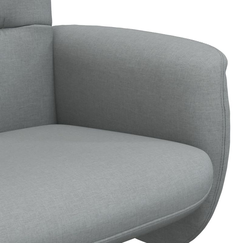 Casa si Gradina - Mobilier - Scaune si fotolii - Fotolii - Fotoliu de relaxare cu taburet, gri deschis, textil - Infinity.ro