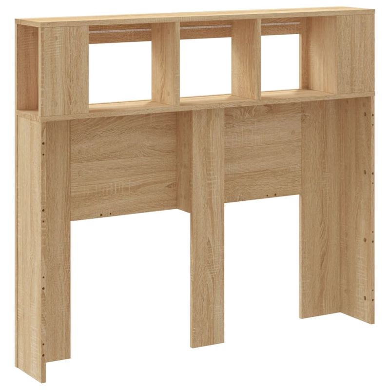 Casa si Gradina - Mobilier - Paturi si accesorii - Accesorii paturi - Tablie de pat cu LED, stejar sonoma, 120x18,5x103,5 cm, lemn - Infinity.ro