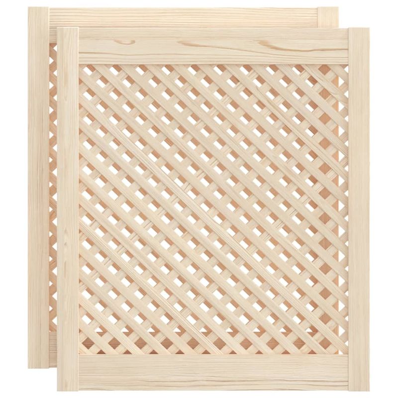 Casa si Gradina - Mobilier - Dulapuri si sifoniere - Dulapuri - Usi de dulap cu zabrele 2 buc. 59,5x69 cm, lemn masiv de pin - Infinity.ro