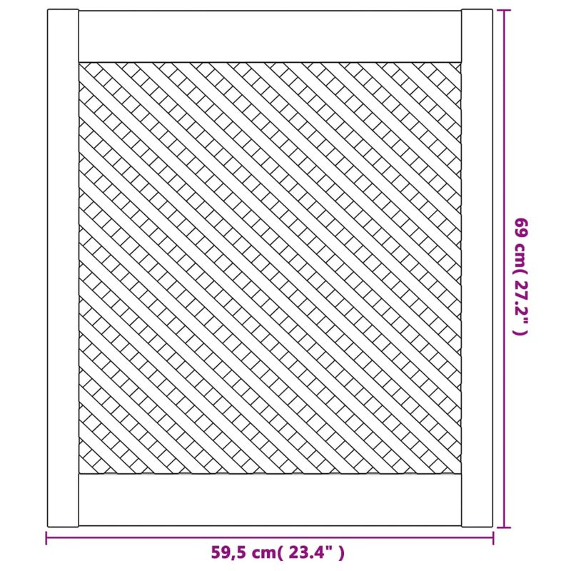 Casa si Gradina - Mobilier - Dulapuri si sifoniere - Dulapuri - Usi de dulap cu zabrele 2 buc. 59,5x69 cm, lemn masiv de pin - Infinity.ro