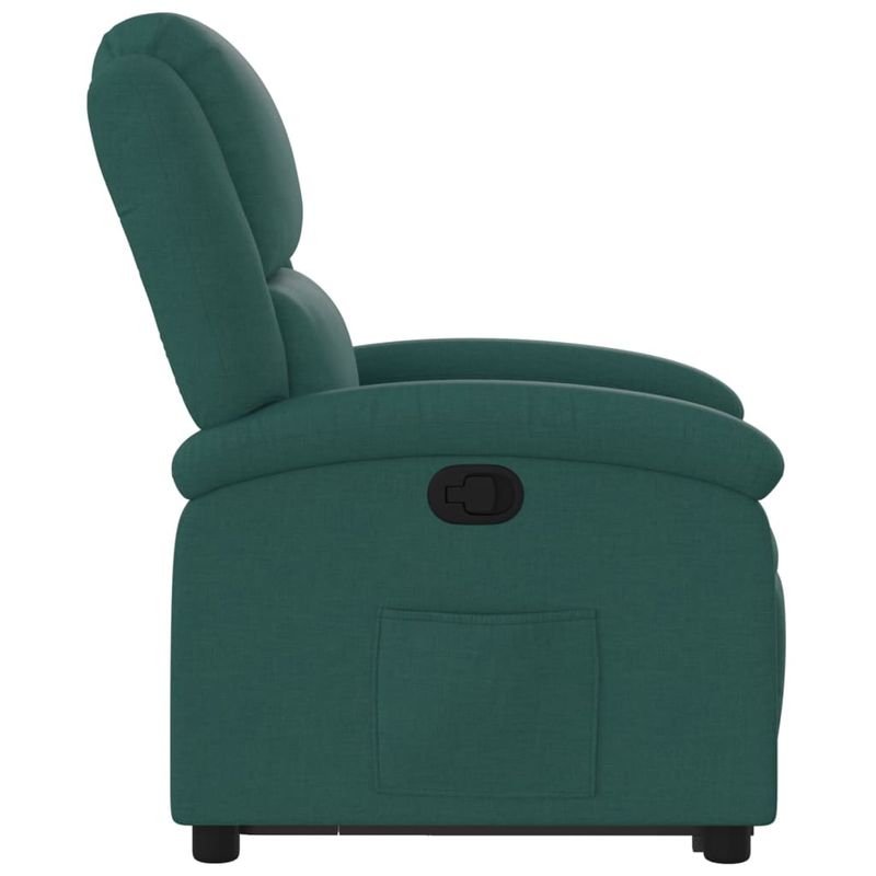 Casa si Gradina - Mobilier - Scaune si fotolii - Fotolii - Fotoliu rabatabil ridicare pe verticala, verde inchis, textil - Infinity.ro