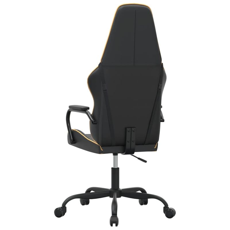 PC, gaming si accesorii - Gaming - Accesorii gaming - Scaune gaming - Scaun de gaming de masaj, negru si auriu, piele ecologica - Infinity.ro