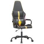 PC, gaming si accesorii - Gaming - Accesorii gaming - Scaune gaming - Scaun de gaming de masaj, negru si auriu, piele ecologica - Infinity.ro