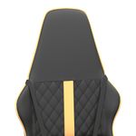 PC, gaming si accesorii - Gaming - Accesorii gaming - Scaune gaming - Scaun de gaming de masaj, negru si auriu, piele ecologica - Infinity.ro