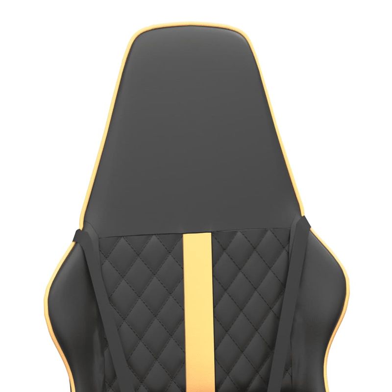 PC, gaming si accesorii - Gaming - Accesorii gaming - Scaune gaming - Scaun de gaming de masaj, negru si auriu, piele ecologica - Infinity.ro