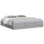Casa si Gradina - Mobilier - Paturi si accesorii - Paturi - Cadru de pat, sonoma gri, 200x200 cm - Infinity.ro