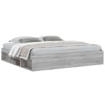Casa si Gradina - Mobilier - Paturi si accesorii - Paturi - Cadru de pat, sonoma gri, 200x200 cm - Infinity.ro