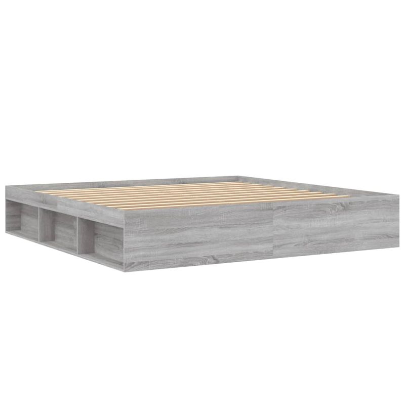 Casa si Gradina - Mobilier - Paturi si accesorii - Paturi - Cadru de pat, sonoma gri, 200x200 cm - Infinity.ro