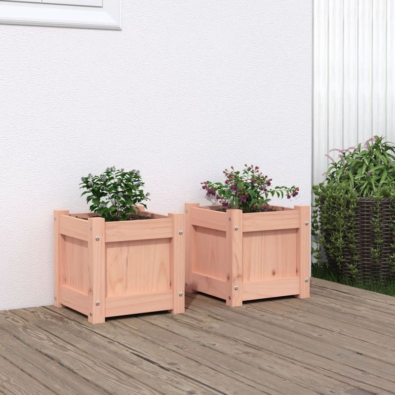 Casa si Gradina - Gradinarit si plante - Plante si ghivece - Ghivece si suporturi - Jardiniere de gradina, 2 buc., lemn masiv douglas - Infinity.ro