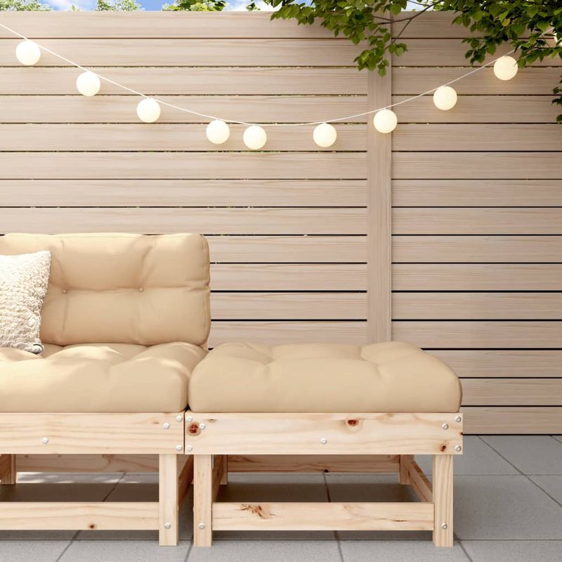 Casa si Gradina - Gradina si terasa - Mobilier exterior - Canapele si fotolii gradina - Taburet de gradina, lemn masiv de pin - Infinity.ro